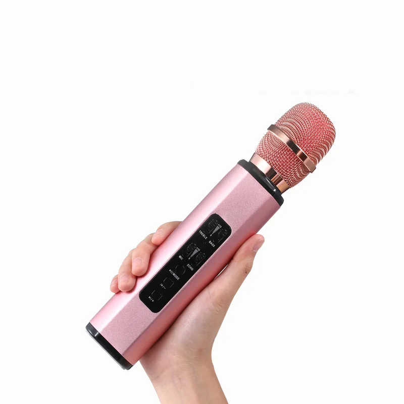 Беспроводной микрофон для караоке bluetooth динамик 2 в 1 портативный режиме