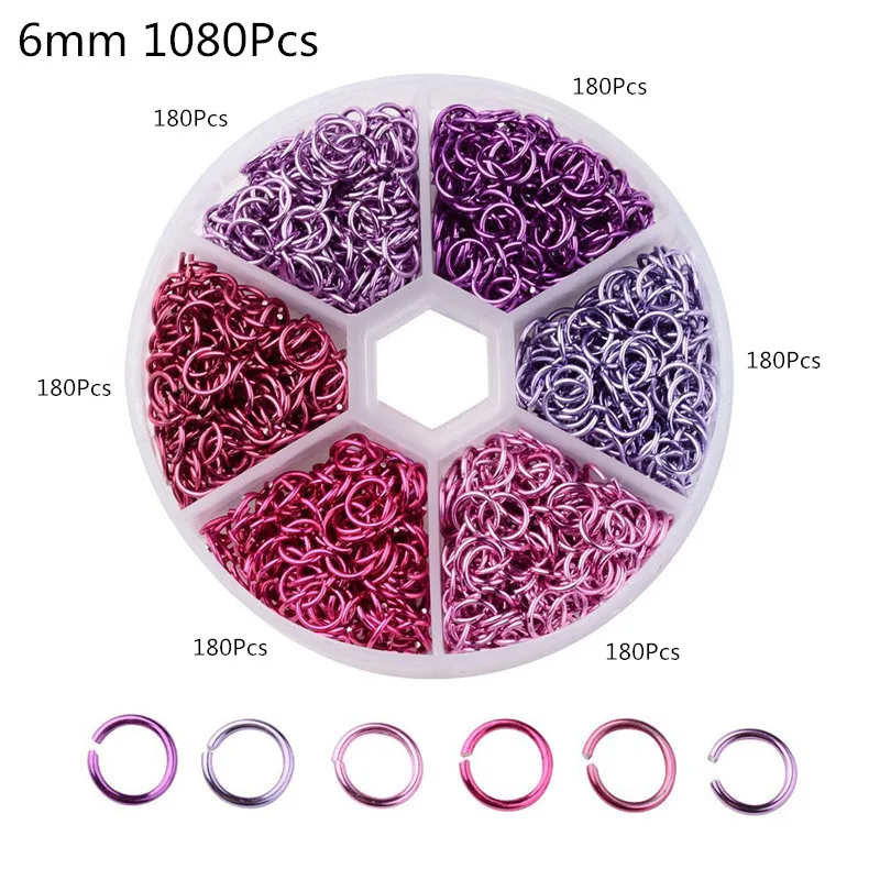 6mm 1080pcs 2 1080/1600/3000 шт. на возраст от 4 до 10 лет мм Разделение с кольцом, металлические пряжки для одежды аксессуары DIY ювелирных изделий Изготовление разъем соединительные кольца петли - Цвет: 6mm 1080pcs 2