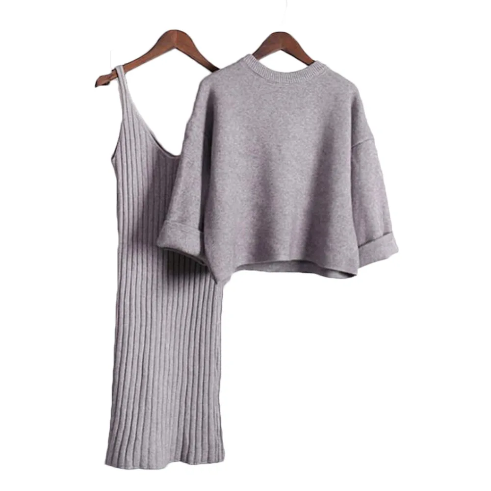 Женский трикотажный костюм YJSFG комплект из 2 предметов пуловер с длинным рукавом