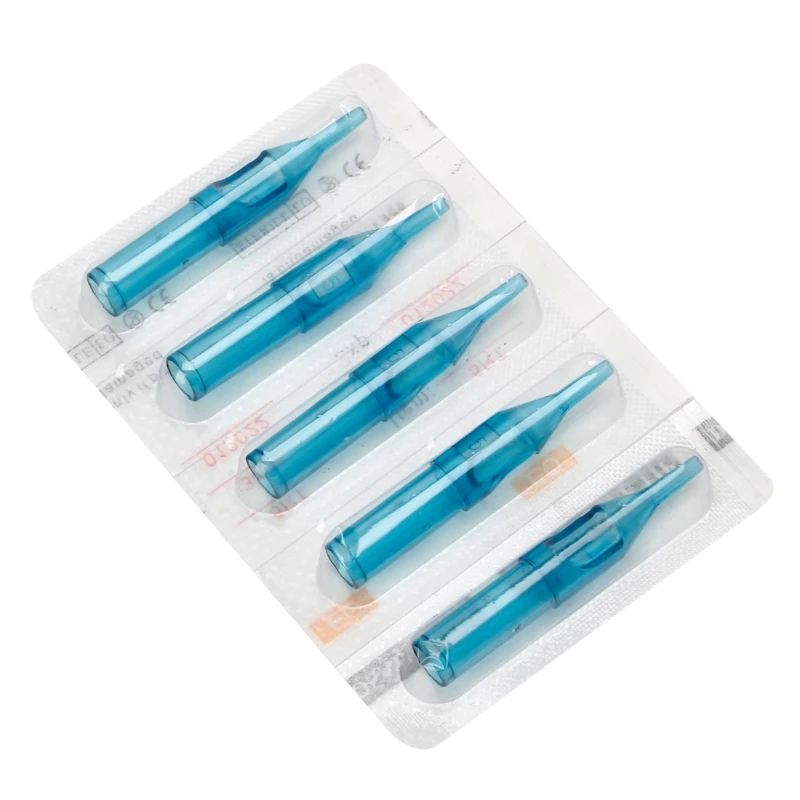 50 шт./компл. стерильные одноразовые насадки для татуировок иголок Tube Pick 3RT Blue