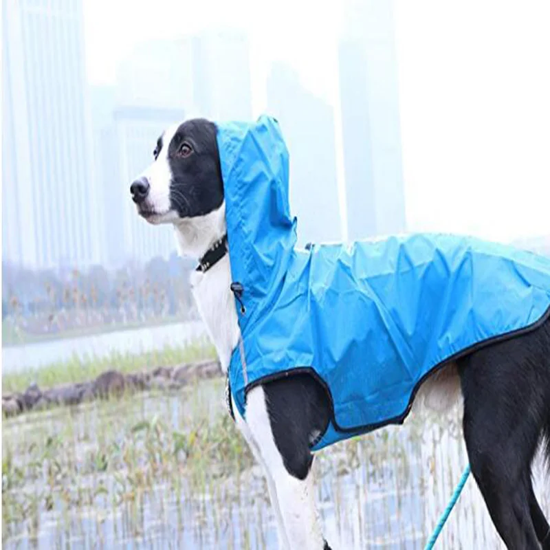 

SENYEPETS Waterproof Dog Raincoat Lightweight Jacket With Reflective Stripes Adjustable Hood Poncho For All Size Dogs DC824