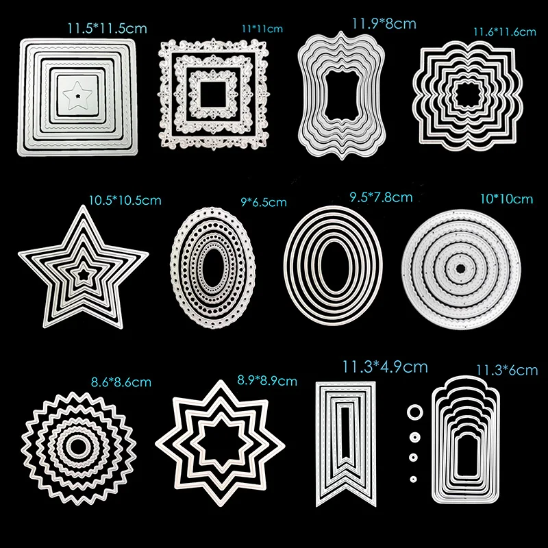 

Happymems Metal Cutting Dies Irregular Frame Scrapbook Paper Craft Die Cut Decor