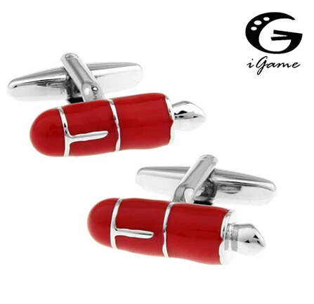 

iGame Red Pen Cufflinks Novelty Fountain Pen Design Free Shipping