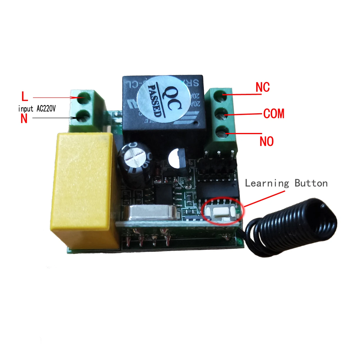 Беспроводной пульт дистанционного управления 220 В переменного тока 10 А 1 канал