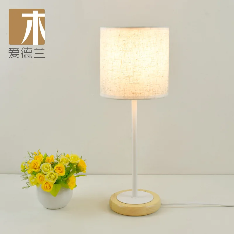 YOOK современные круглые деревянные базовые настольные лампы для спальни