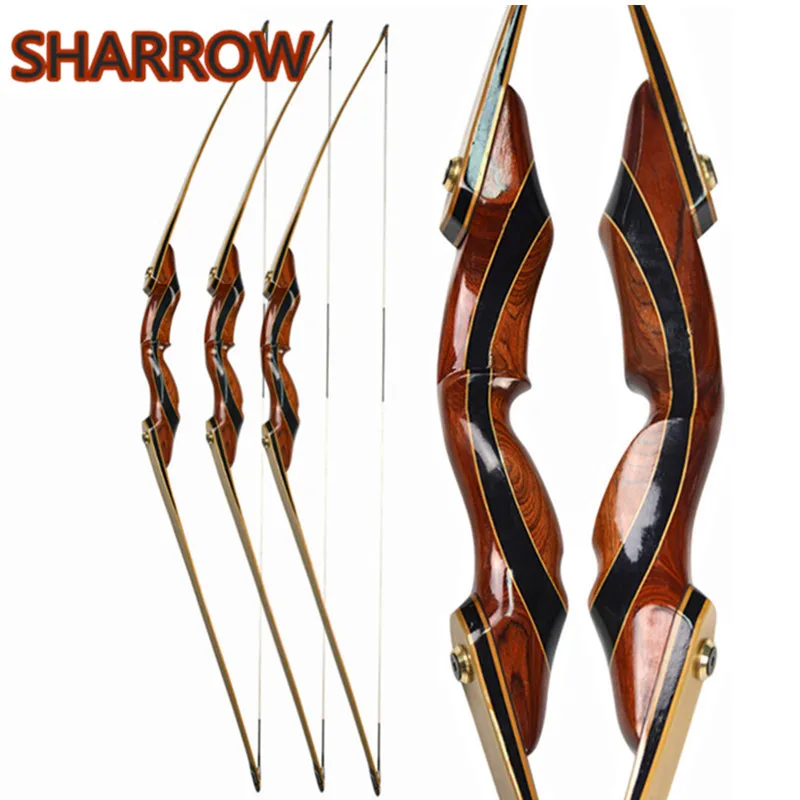 

1Pc 62" 25-55lbs Archery Takedown Recurve Bow Longbow Right Hand American Hunting Bow For Outdoor Hunting Shooting Accessories