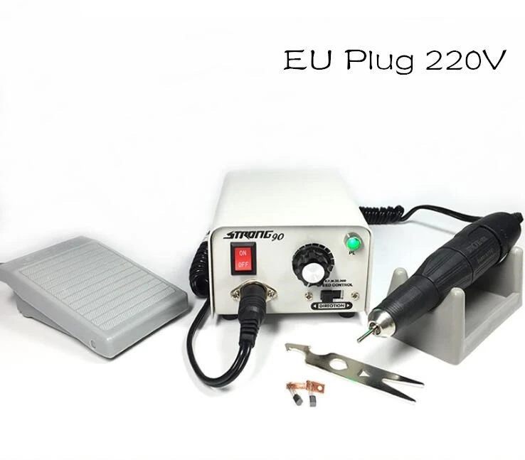 220V Прибытие продукта 65 Вт сильная 210 102л ручка сильная 90 ногтей сверла машина Маникюр Педикюр Электрическая пилка для ногтей оборудование для дизайна - Цвет: 220V