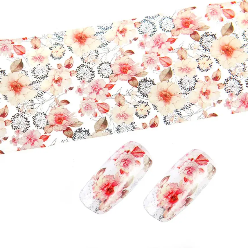 Новый модный дизайн ногтей Фольга наклейки переводные Советы Маникюр JQ140 легко