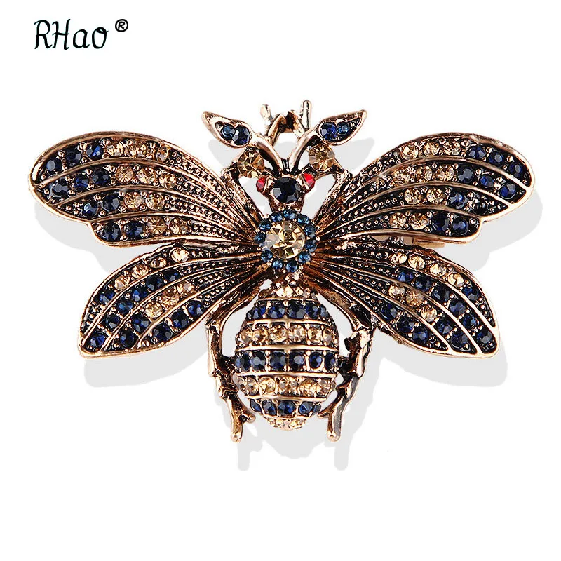 vintage Cute Bee Fly Insect Brooches Women Kids Girls Clothes Accessories Gold-color Animal Brooch Jewelry Party Gifts broche | Украшения и