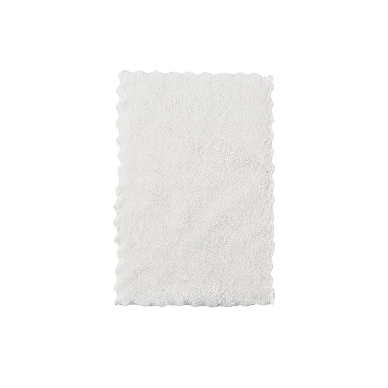 White 1 шт. Коралловая бархатная тряпка для кухонной посуды Высокоэффективная мягкая Абсорбирующая посуда супер микрофибра домашнее полотенце для уборки - Цвет: White