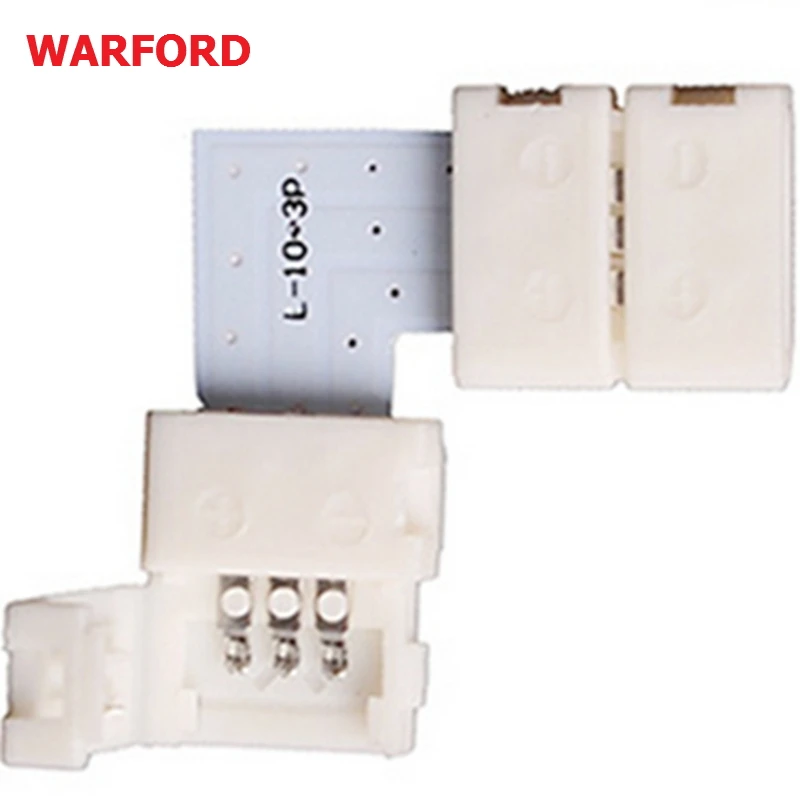 10 set L Форма светодиодный разъем 2 pin/3 pin/4 беспаечный штекер для 8 мм/10 мм