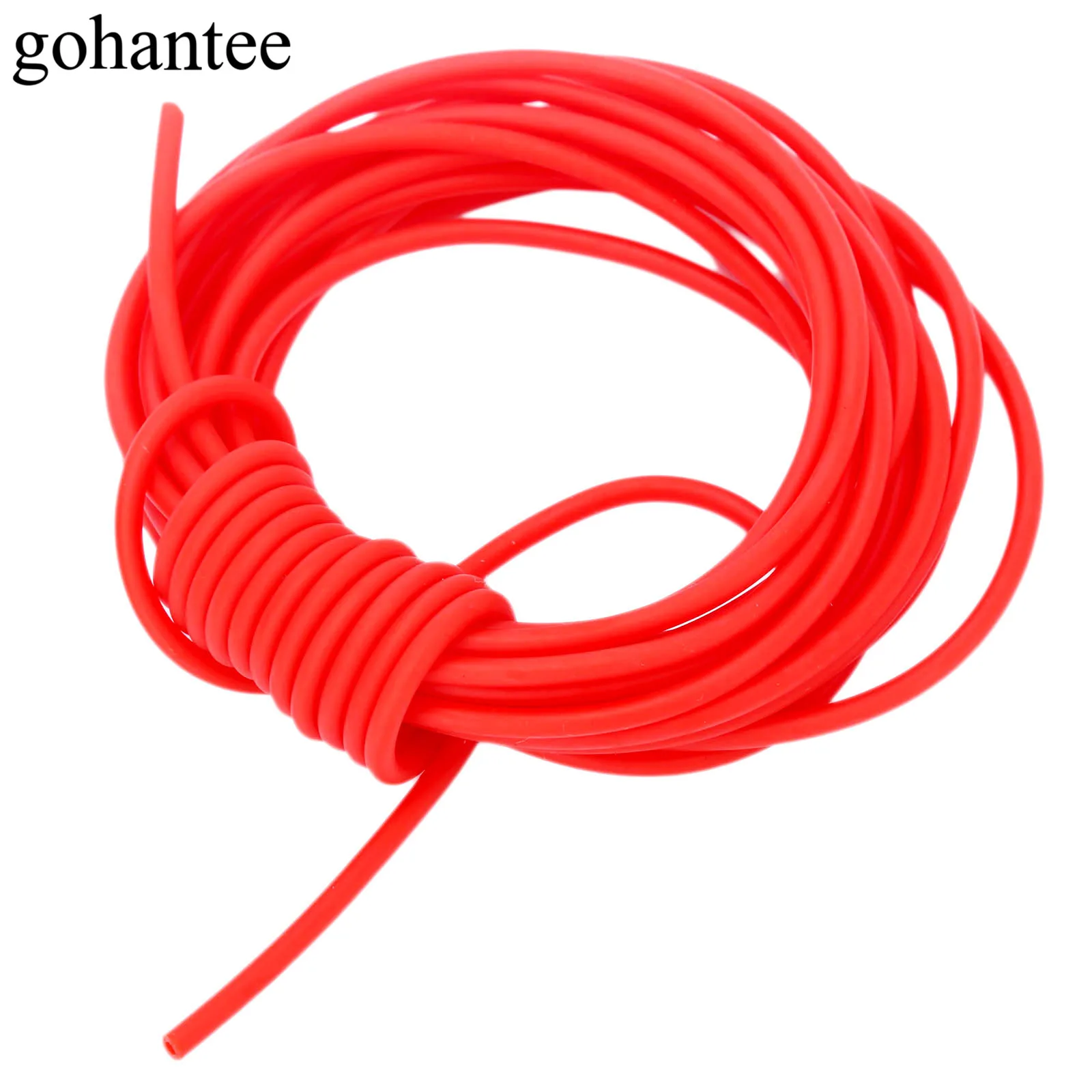 

gohantee Red 5M Natural Latex Rubber Tube Elastica Bungee for Hunting Slingshot Catapult 1.6mmX3.2mm 1632 Rubber Bands Tubes