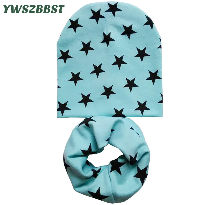 Модная вязаная крючком Детская шапка со звездами и принтом Совы Комплект с