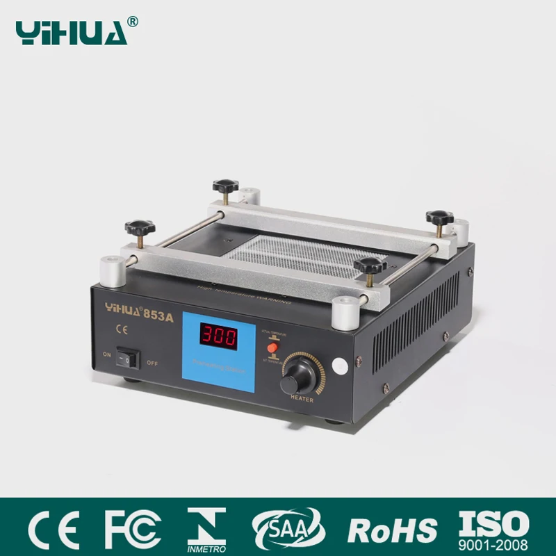YIHUA 853A BGA цифровой дисплей постоянная температура без свинца Подогрев SMD паяльные станции 110 В/220 В ЕС/США