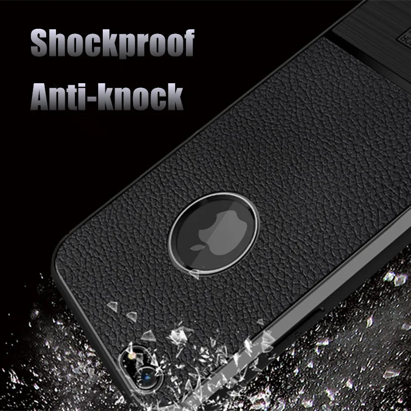 Luxury Back Matte Carbon Fibre Soft Silicone Cases for iPhone 6 Case Full Cover For 6s Plus Leather Texture Shell |