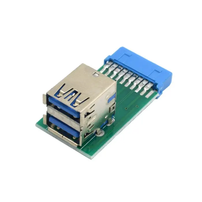 CYSM Вертикальный двойной USB 3 0 Тип Женский к материнской плате 20 Pin коробка