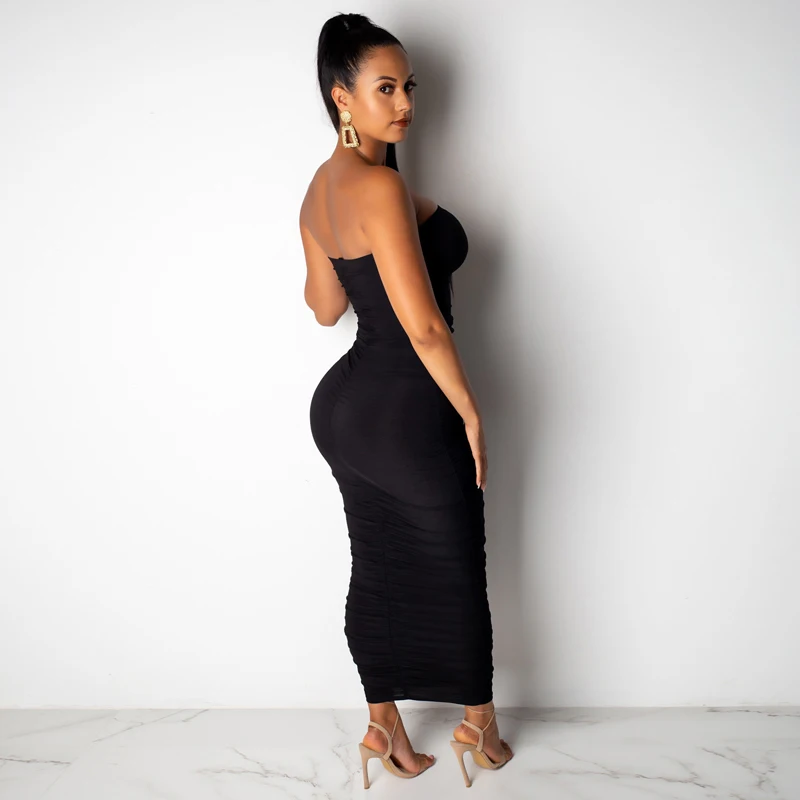 Женское облегающее платье без бретелек Neon Best винтажное элегантное пляжное макси