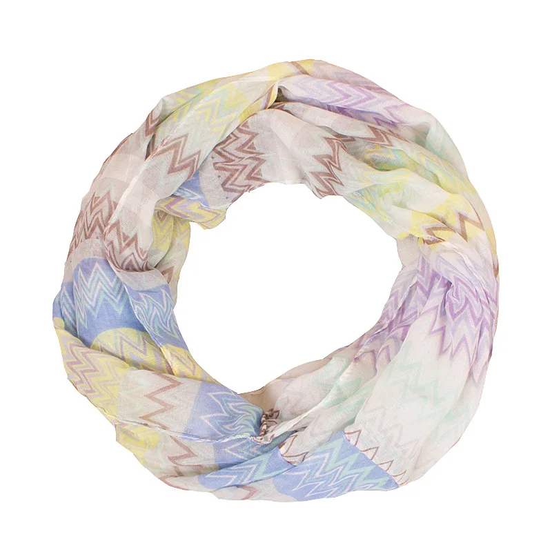 

3 colors! 2017 New Fashion Infinity Scarf Women Wave Stripe Winter Scarves Warm Knitted Ring Scarf Shawl Neck Size180*65cm