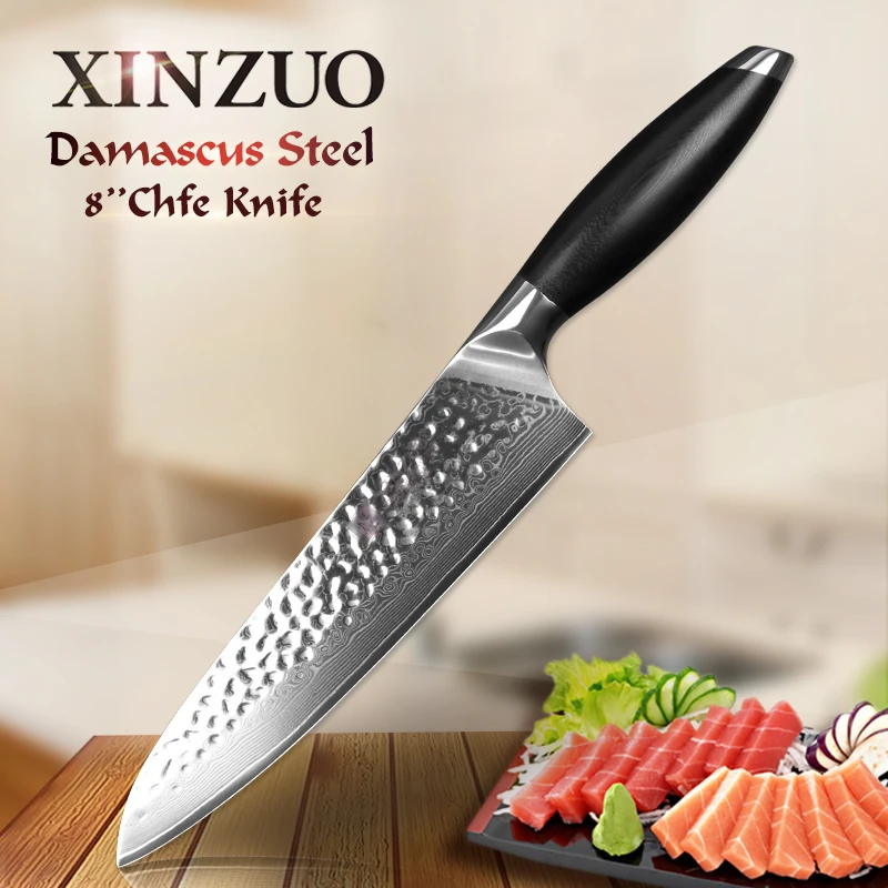 XINZUO 8 ''профессиональный нож шеф повара VG10 Дамасская сталь из нержавеющей