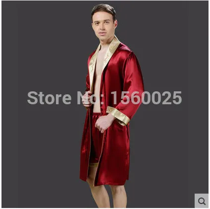 Мужской шелковый халат одежда для сна из 2017 шелка тутового шелкопряда осенние