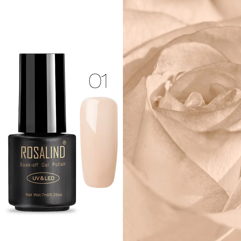 RA01 ROSALIND Гель-лак для ногтей 7 мл Гибридный лак для нейл-арта Полупостоянный УФ-набор гель-лаков для ногтей для маникюра базовое верхнее покрытие Gellak - Цвет: RA01