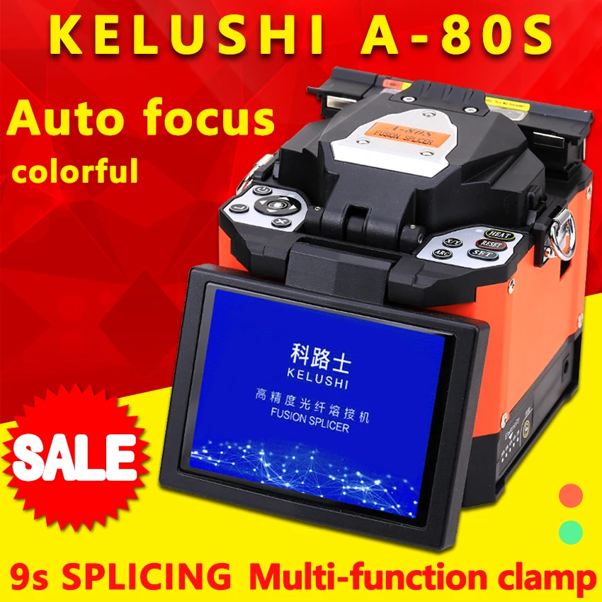 

FTTH Automatic Optical Fiber Fusion Splicer Machine Electrode A-80S Optic Welding Splicing Orange