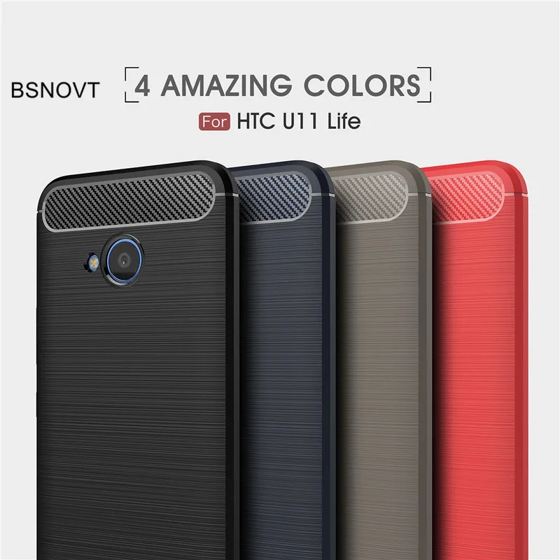 BSNOVT чехол для HTC U11 Life противоударный силиконовый матовый телефона Case Phone Funda Shell 5