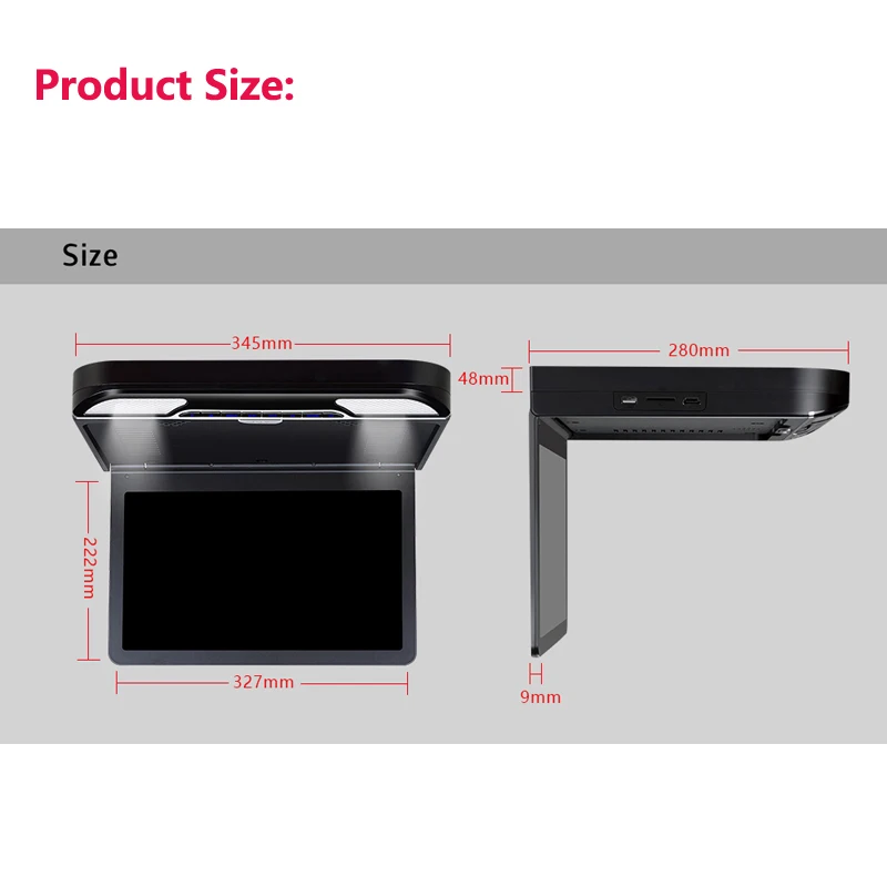 XST 13.3 дюймовый автомобильный потолочный монитор 1920x1080 с поворотным экраном крепление на крышу DVD-плеер USB/SD/HDMI/ИК/ФМ-передатчик/динамик/игры.