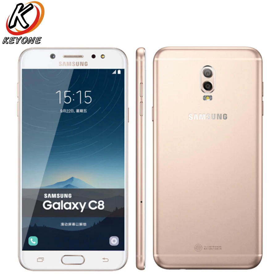 Samsung GALAXY C8 C7100 LTE мобильный телефон экран 5 дюйма 3 Гб ОЗУ 32 ПЗУ двойная задняя