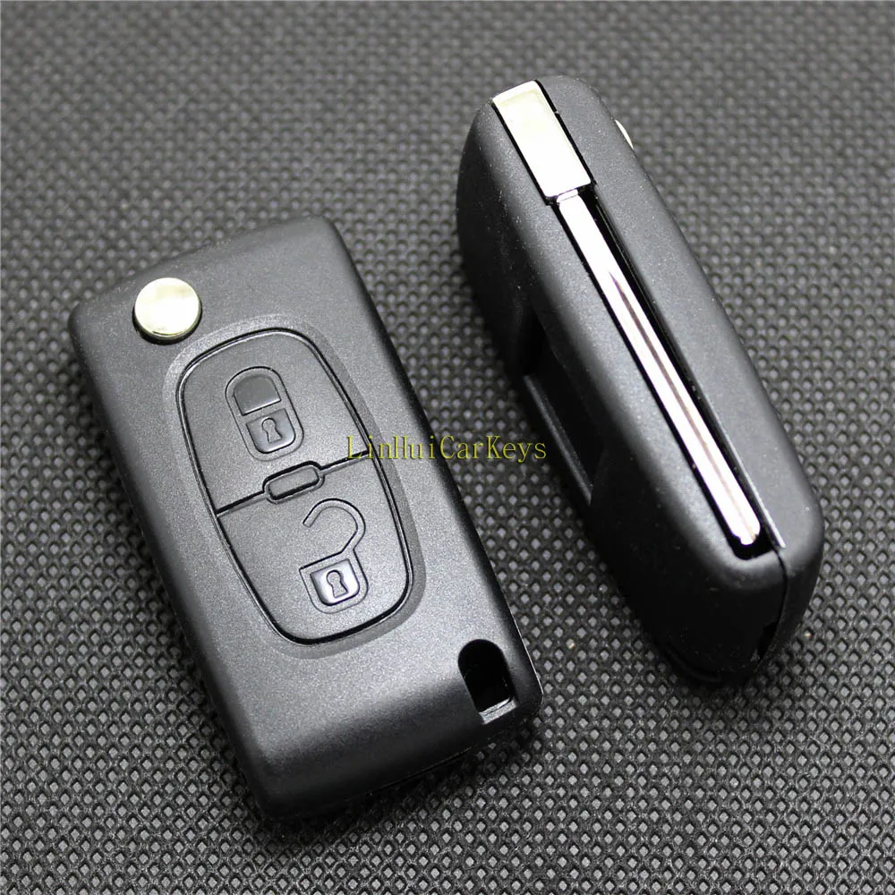 PINECONE для PEUGEOT 307 308 408 3008 складной ключ 2 кнопки необработанный пустой клинок HU83