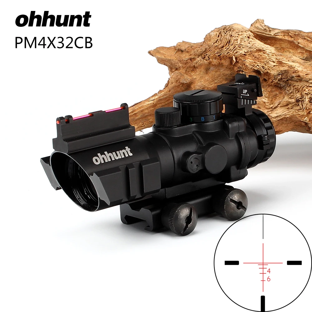 Ohhunt 4x32 компактные тактические прицелы три подсвечиваемые быстрый Диапазон Сетка