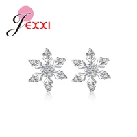 top quality sterling 925 sterling silver jewelry earring for women shiny aaa cubic zirconia wedding anniversary gifts for women
