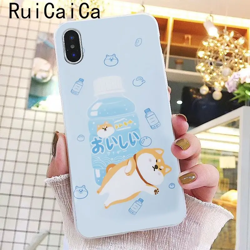 Ruicaica Модный милый мультфильм Шиба ину собака на заказ фото мягкий чехол для телефона для iPhone 8 7 6 6S Plus 5 5S SE XR X XS MAX 10 чехол