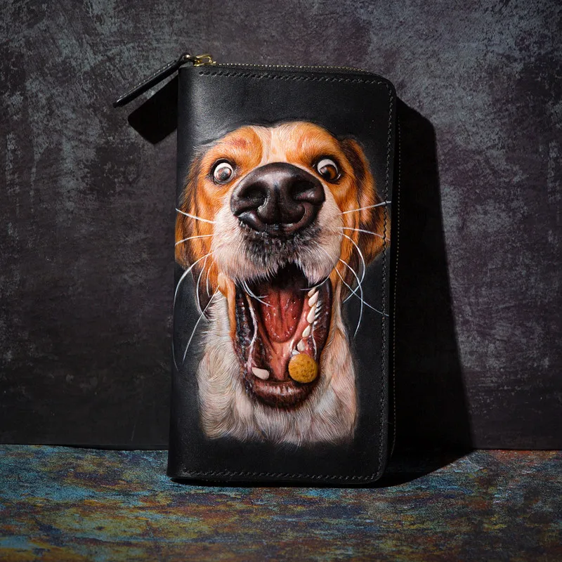 Женские кошельки для женщин и мужчин длинный клатч растительного дубления