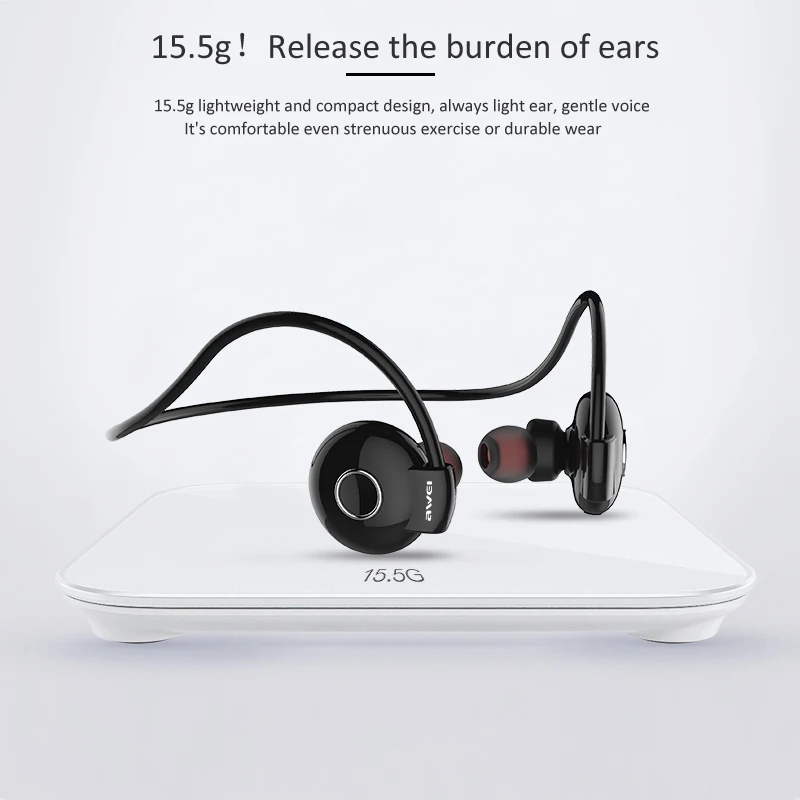 Awei A845BL Bluetooth наушники с шейным ремешком, беспроводные наушники с микрофоном, Спортивная гарнитура для Xiaomi iPhone fone de ouvido