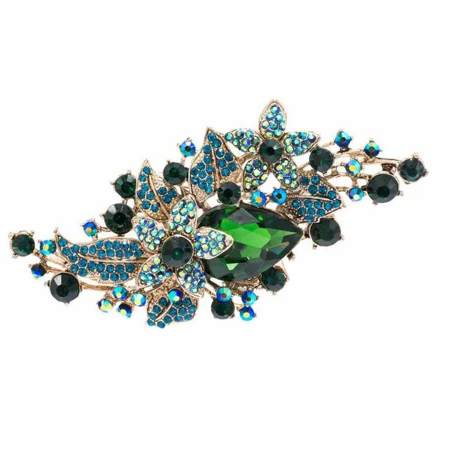 Арт деко зеленые Висячие подвесные Броши Стразы Кристалл кластер цветок брошь и