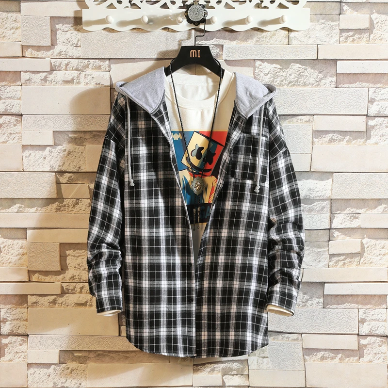 Мужские модные рубашки с длинным рукавом весна лето 2019 уличные свободные в стиле