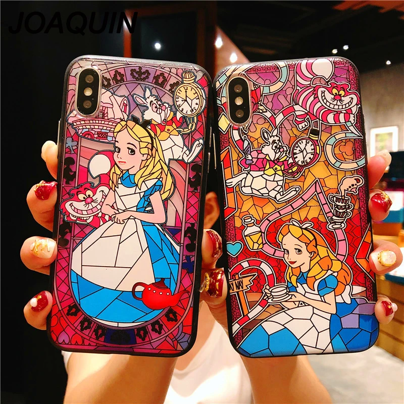 Sleeping Beauty Girls Tinkerbell Mermaid Alice Rapunzel Cartoon 3D Embossed Case For iPhone XS Max XR X 6 6S 7 8 Plus |