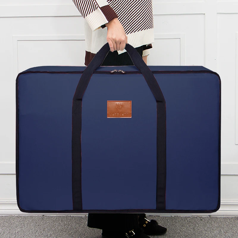 Темно синий Чемодан Стёганое Одеяло сумка для хранения с повышенной прочности