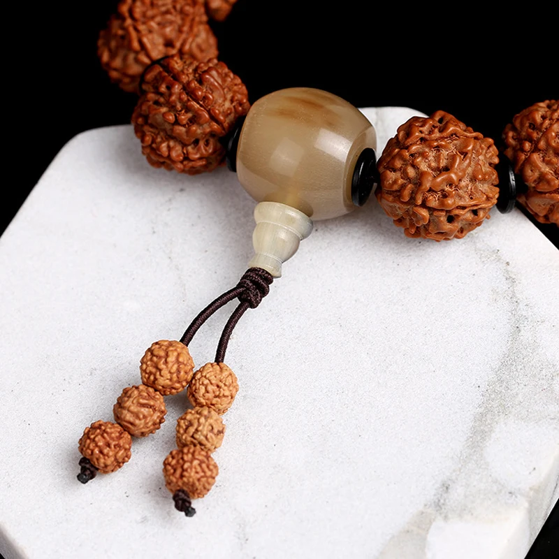 Этнические Непальские браслеты Kingkong Bodhi 18 мм круглые бусины Rudraksha семена Бодхи