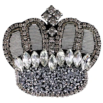 white crown 1317 1 шт. бусины вишня Корона пчела Стразы нот аппликация нашивки пришить DIY обувь сумка шляпа аксессуары значок ремесло TH1317 - Цвет: white crown 1317
