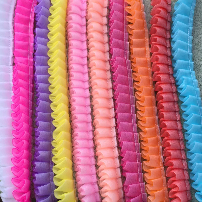 Шелковая обертка ручной работы 1 ярд белая тюль шифоновые оборки для одежды обуви