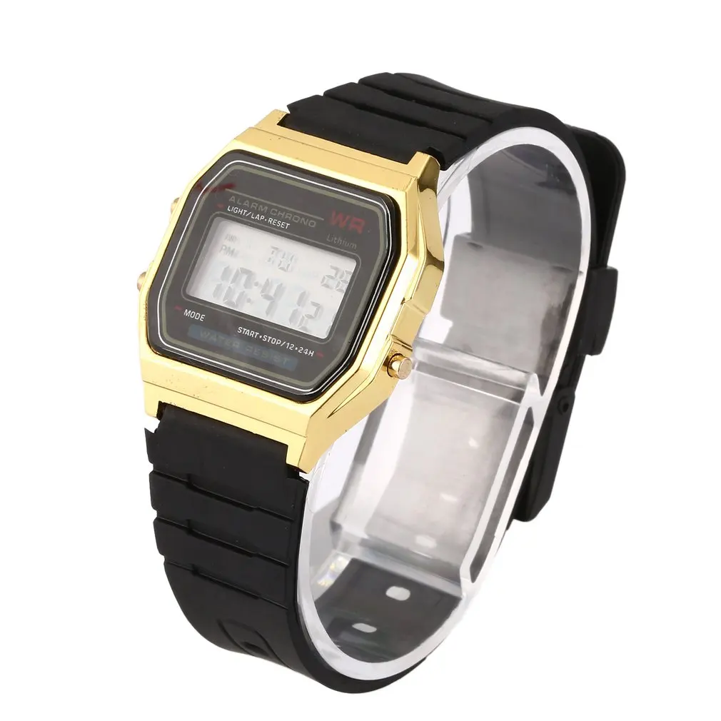 Многофункциональный светодиодный часы модные солнцезащитные очки в стиле ретро