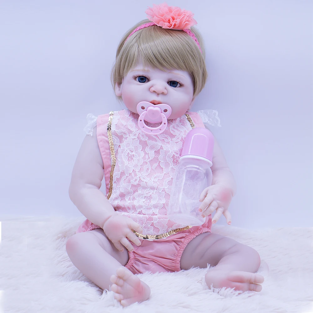 Высококачественные силиконовые виниловые куклы Bebes reborn menina 55 см 100% нетоксичные