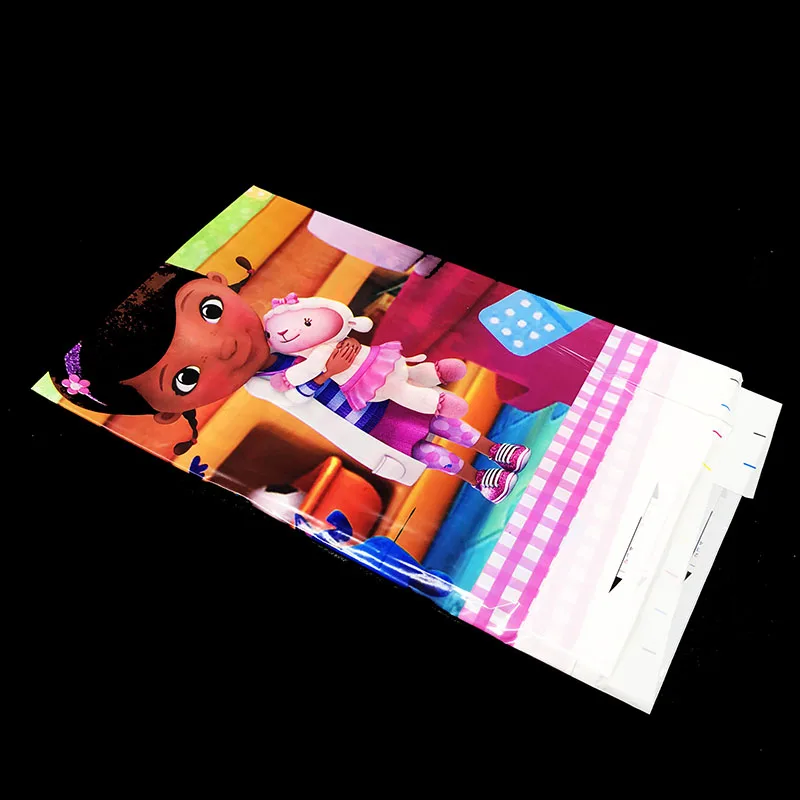 

1pcs/lot 108CM*180CM disposable tablecloths McStuffins party decorations Dottie McStuffins table cover plastic tablecloths