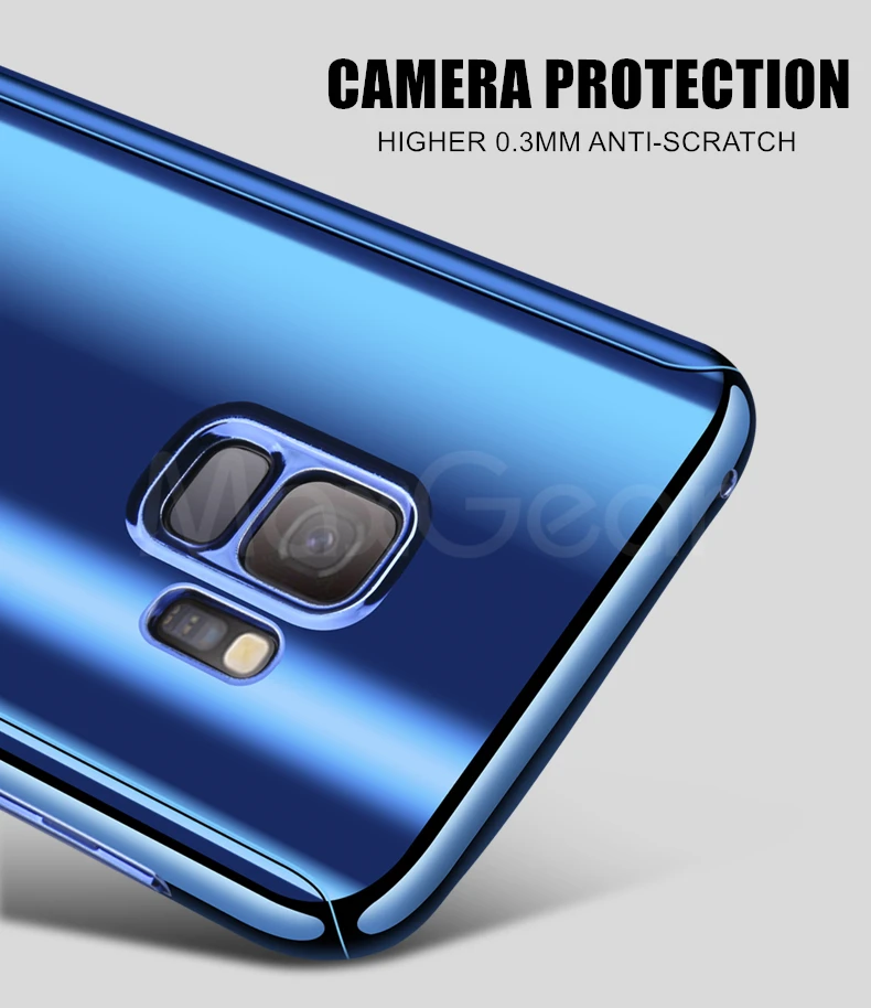 MaxGear 360 Degree Shockproof Cases For Samsung Galaxy S8 S9 Plus Phone Case S7 Edge Plating Mirror Full Cover |