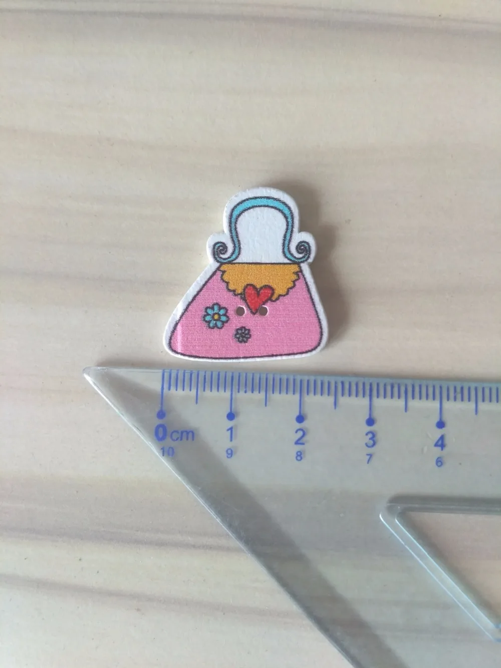 Оптовая продажа деревянные пуговицы для рукоделия 24*25 мм 50 шт. разноцветные