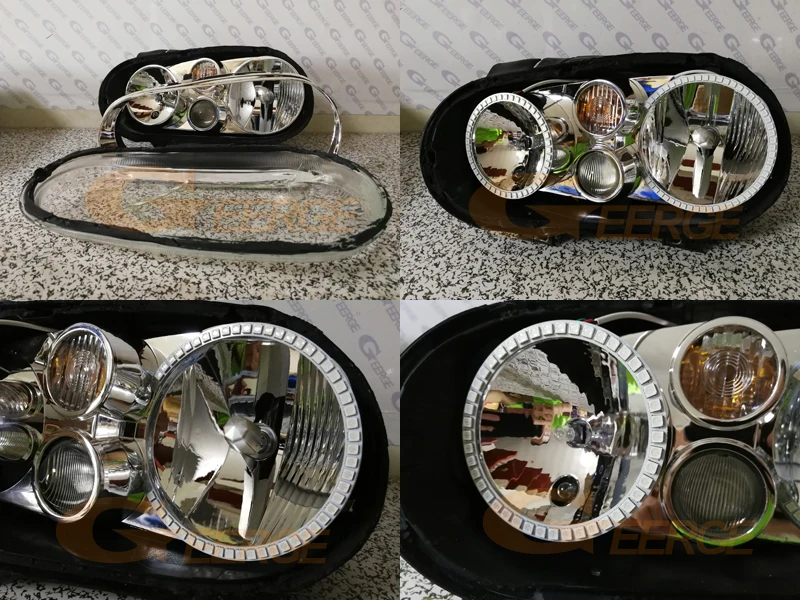 Для Volkswagen VW Golf MK4 R32 GTi VR6 кабрио A4 1998-2004 RF Bluetooth контроллер многоцветный RGB комплект светодиодов «глаза ангела»