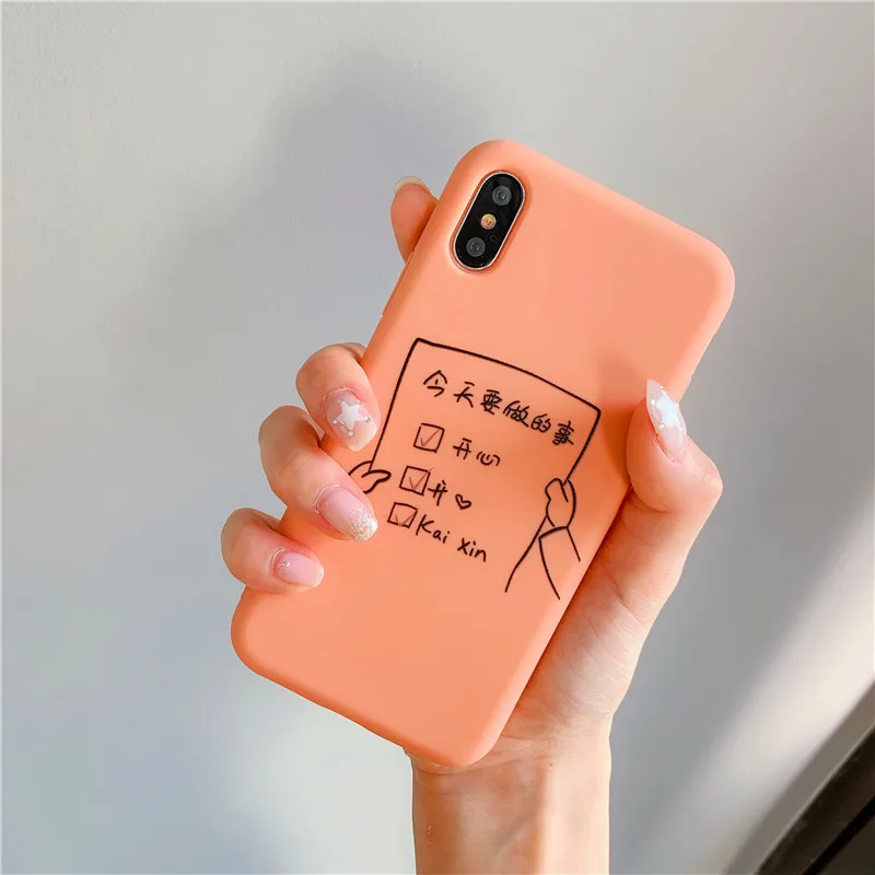 Things to do today happy phone case For iPhone 6 6s 7 8 Plus X XR XS Max cover Soft silicon TPU plus Cover |