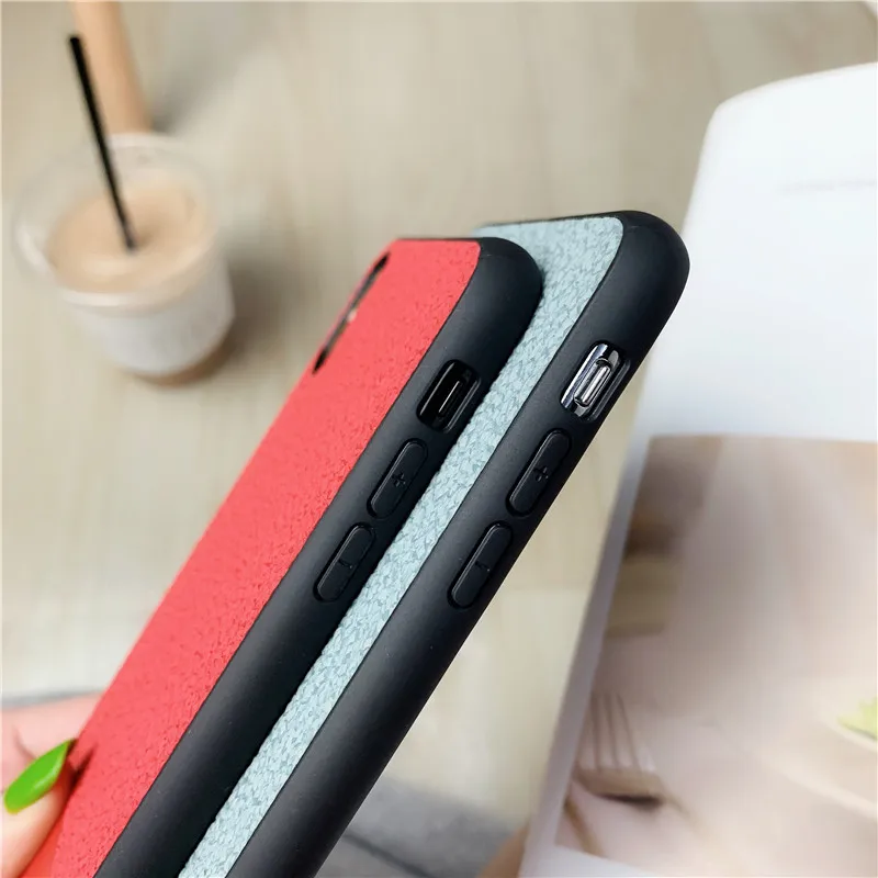 Тонкий ТПУ чехол для iphone X XS MAX XR тонкий гибридный тканевый 8 7 plus 6 6s Бизнес Стиль Coque